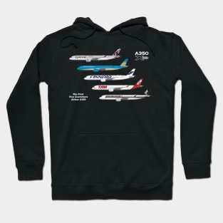 Airbus A350 First Five Customers Hoodie